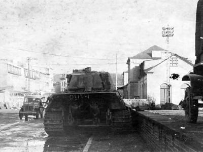 German Tiger 2 tank rear view