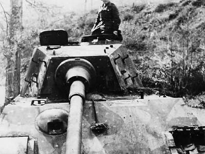 German Tiger 2 tank of the Schwere SS Panzer-Abteilung 501 front view