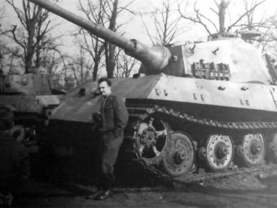 German Tiger 2 tank of Schwere SS-Panzer-Abteilung 503 Berlin 1945. Tank number 101