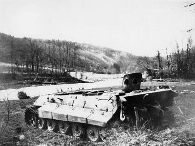 King Tiger tank of the Schwere SS Panzer-Abteilung 501. Tank number 133. Ardennes