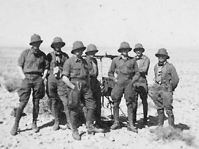 Afrika korps soldiers in desert