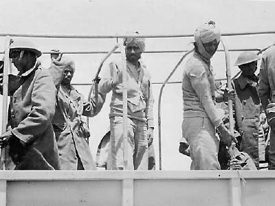 British indian and sikh colonial pow in afrika korps truck