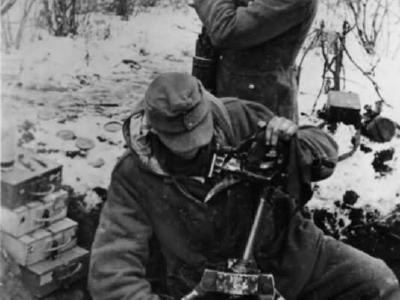 Grossdeutschland J16691 Russland Maschinengewehr in Stellung gebracht