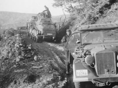 SdKfz 232 and Horch 901 cars from 1st SS Aufklarungs Abteilung LAH