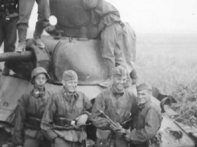 German soldiers of the Waffen-SS Division Leibstandarte SS Adolf Hitler