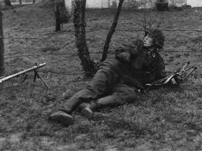 Unterscharfuhrer with MP40 Machine Pistol Eastern Front 1942