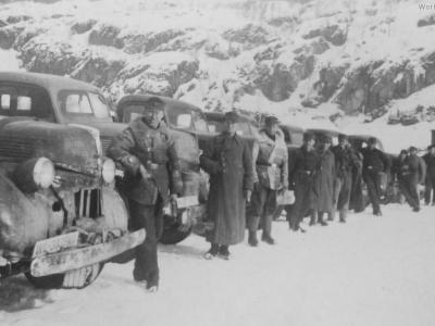 Acaptured Ford trucks type 91 T from Luftwaffe unit Norway April 1944