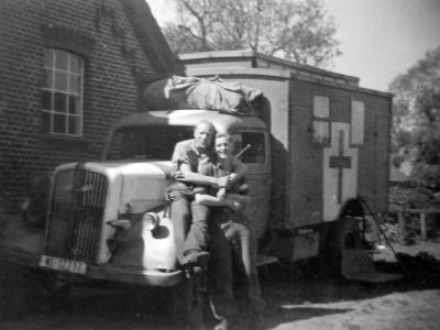 Opel Blitz Ambulance Luftwaffe with red cross