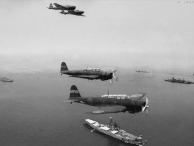 B5N2 „Kate” from Zuiho over Yamato, Truck March 1943