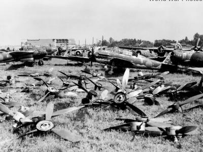 D4Y wreck at Atsugi Airbase Japan August 1945