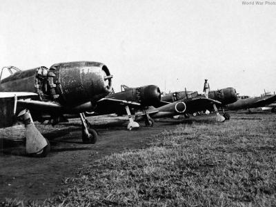Captured J2M and A6M September 21, 1945