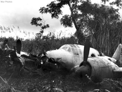 Mitsubishi Ki-46 wreck captured at Lae September 1943