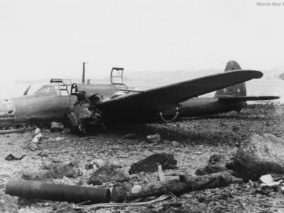 Wrecked Ki-48 on Okinawa 1945