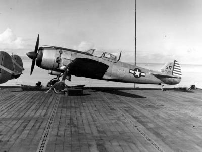 Captured Nakaima Ki 84 Hayate Frank aboard USS Long Island