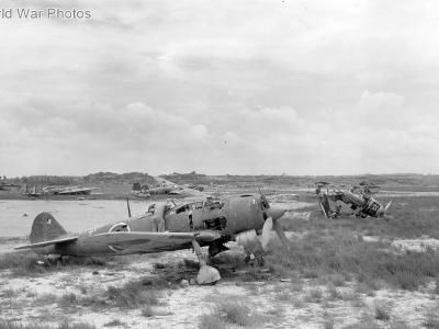 Nakajima Ki-84 and G3M Nell wrecks on Okinawa 1945