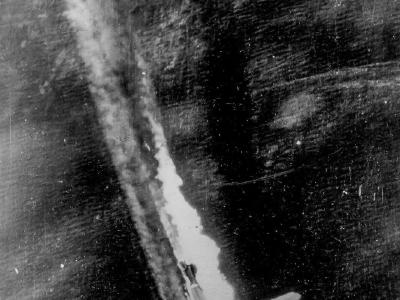 Japanese L2D on fire 21 August 1943