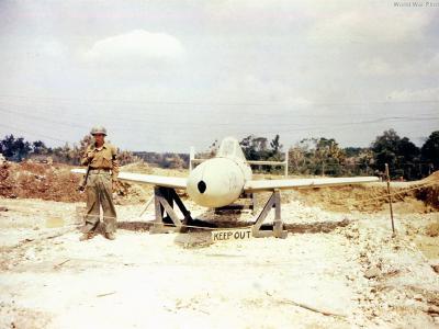 MXY-7 Ohka under guard on Okinawa