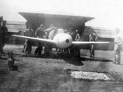 captured Yokosuka MXY7 Ohka Suicide Plane