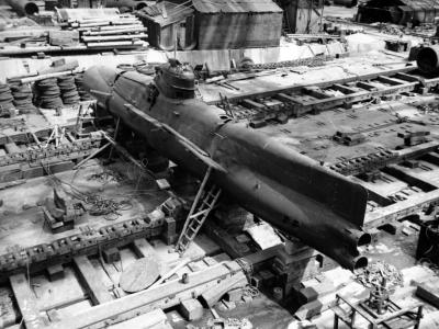 Type D on the ways at the Yokosuka Naval Base 8 September 1945 3