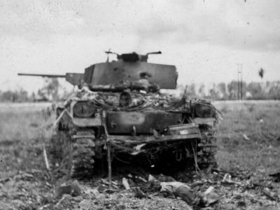 Chi Ha Medium Tank Saipan Rear View