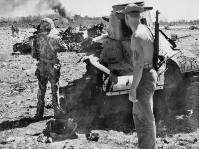 Japanese 14th Infantry Division Type 95 Ha Go Light Tanks Peleliu airfield 1944