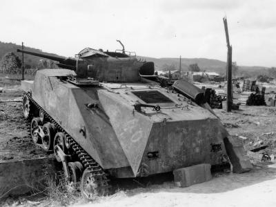 Japanese 1st Yokosuka SNLF Type 2 Ka Mi Amphibious Tank on Saipan