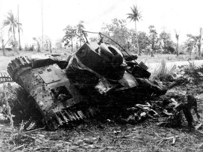 Japanese Type 97 Chi Ha Tank Destroyed Saipan June 1944
