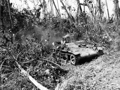 Japanese Type 97 Te-Ke tankette destroyed
