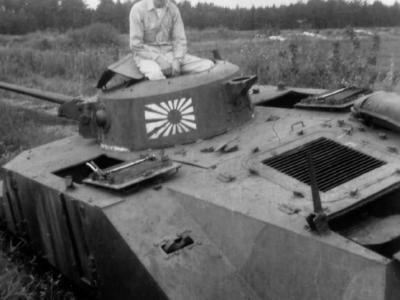 Ka Mi amphibious tank Leyte Philippines 1944