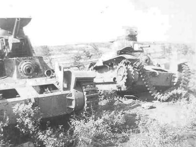 Knocked Out Japanese Type 95 Ha-Go tanks