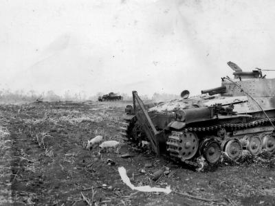 destroyed Type 97 Chi Ha tank from 9th Tank Regiment Saipan June 16 1944