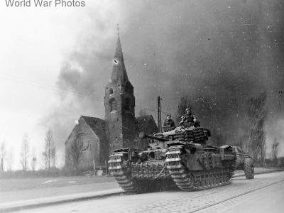 British Churchill Crocodile in Oberhausen-Sterkrade Germany 31 March 1945
