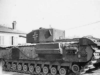 Captured British Churchill Mk III tank 2