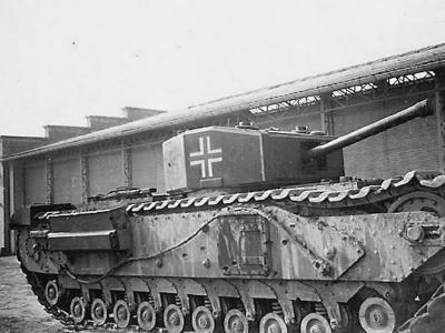 Captured British Churchill tank
