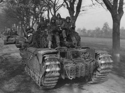 Churchills of the 11th Armoured Division 24 March 1945