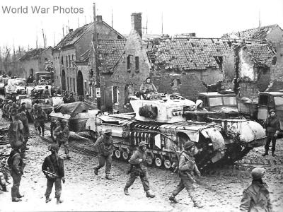 Churchill Mk VII Crocodile of 141st RAC in Höngen, Germany