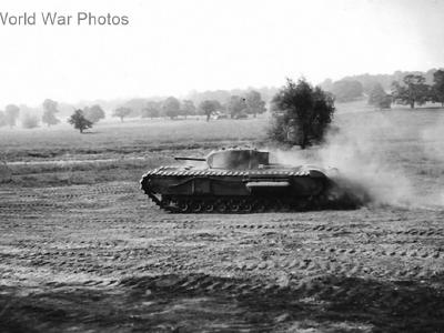 Churchill Mk I tank during trials