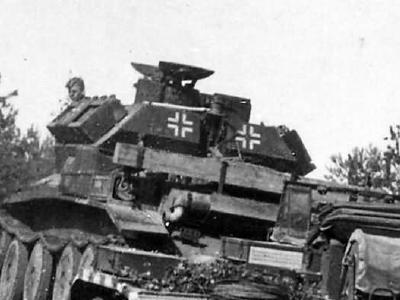 German tank A13 of Panzer Abteilung 100 (Flamm)