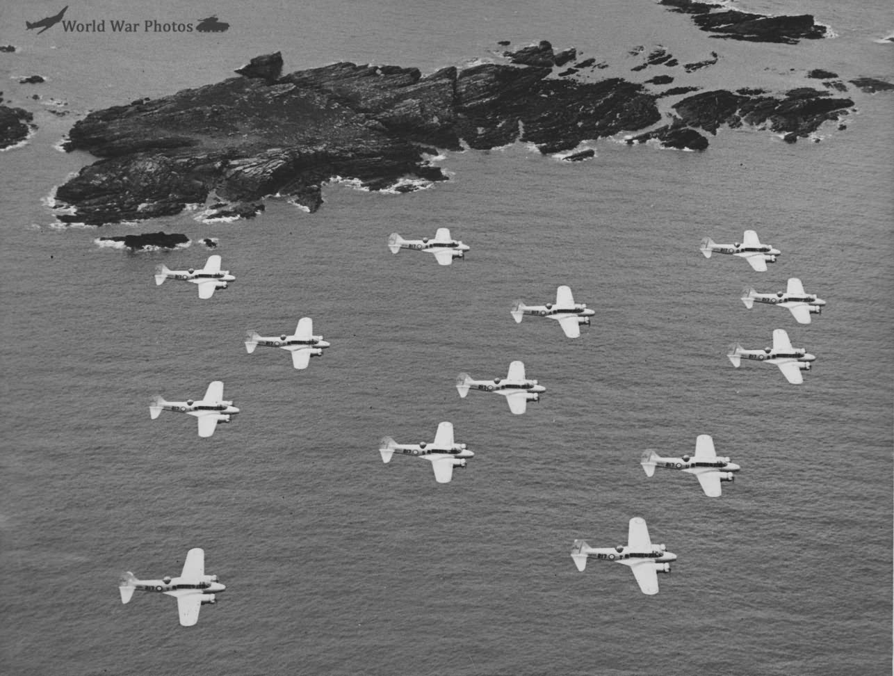 Ansons 217 1938 Flying Over Casquets