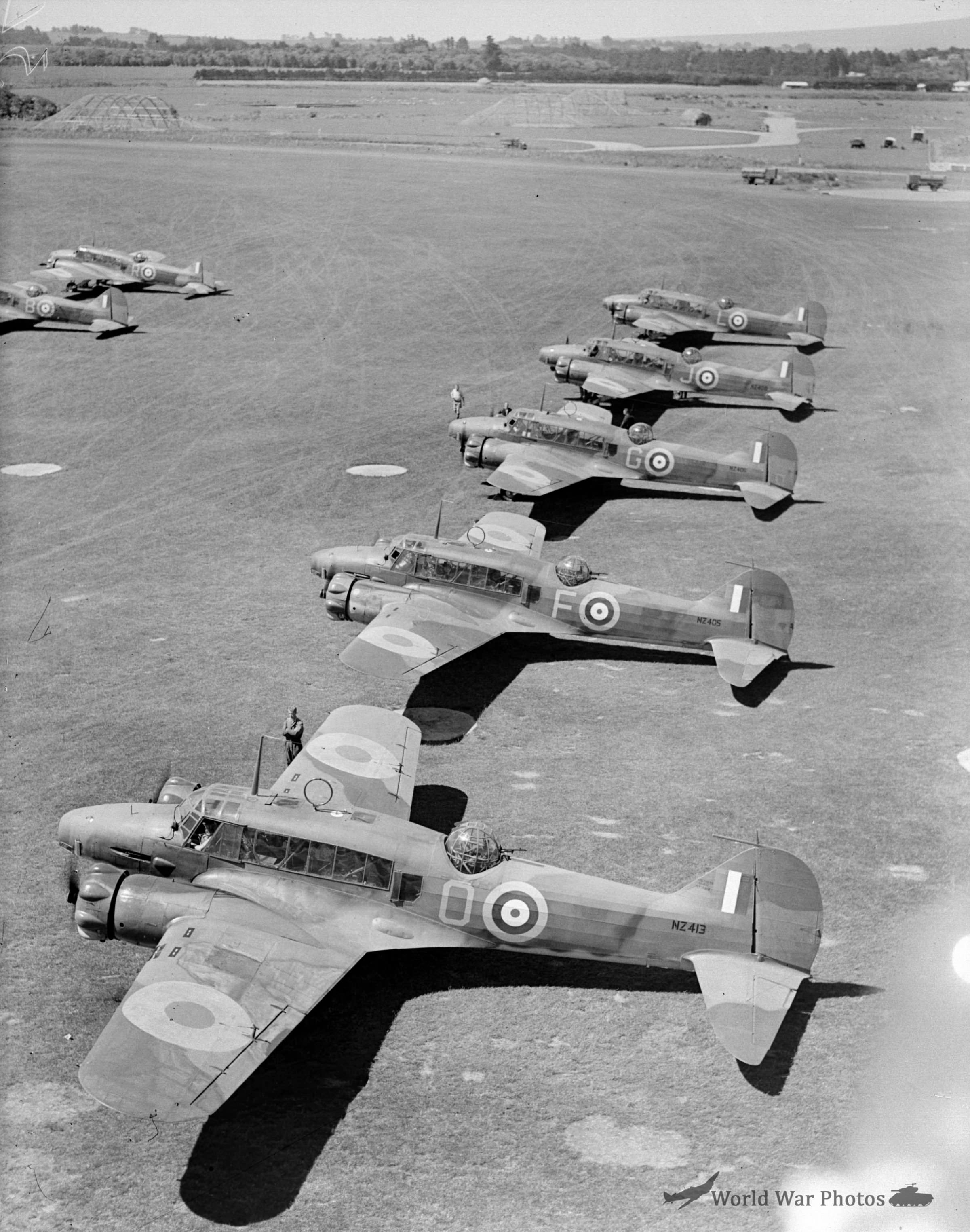 RNZAF Ansons Station New Plymouth NZ413 NZ405 NZ406
