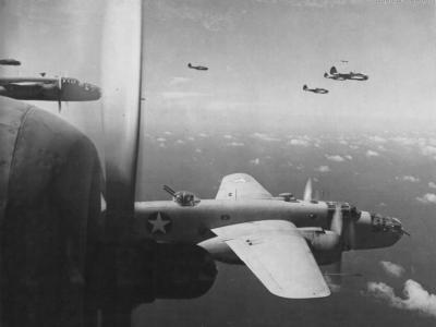 Baltimores Mk III of RAF 232 Wing and B-25s