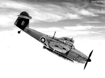 Fairey Barracuda II P9667 in a 40 degree dive