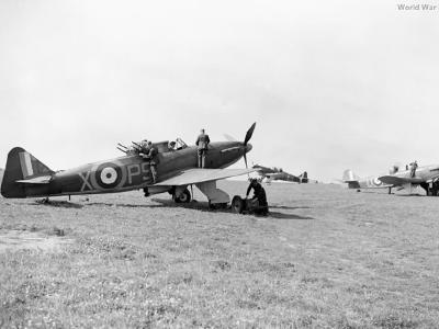 Defiant L7005 PS-X of No 264 Squadron RAF