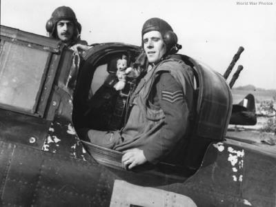Sgt Ted Thorn and his gunner Sgt F Barker