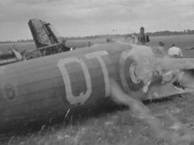 Abandoned Fairey Battle of 142 squadron RAF France 1940