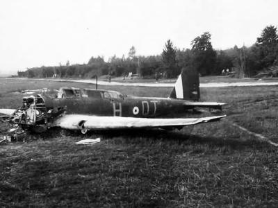 Destroyed Battle QT-H of No. 142 Squadron RAF
