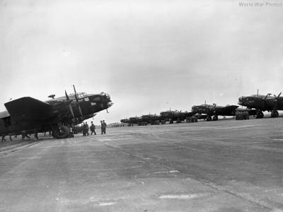 Halifaxes of Pathfinder Force at Graveley
