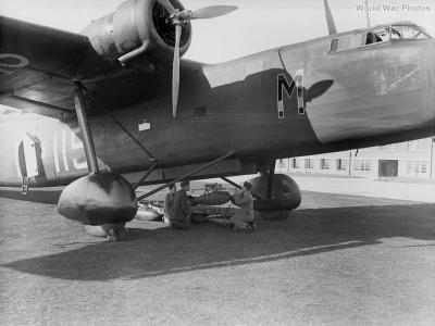 Bomb Fitting on Harrow K6962