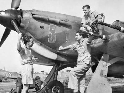 Hurricane Mk IIC of No 224 Group RAF in north eastern India Hurricane Mk IIC in the background HV816 X