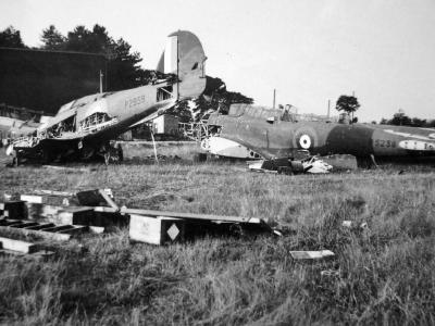 Hawker Hurricane P2959 and Fairey Battle P5238